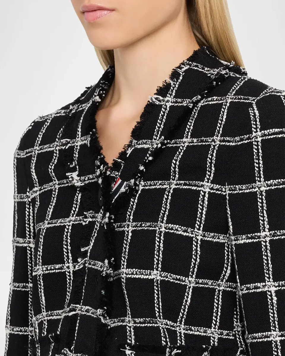 Thom Browne Windowpane Houndstooth Tweed Cardigan Jacket | Thumbnail 5 Thom Browne Windowpane Houndstooth Tweed Cardigan Jacket | Thumbnail 5