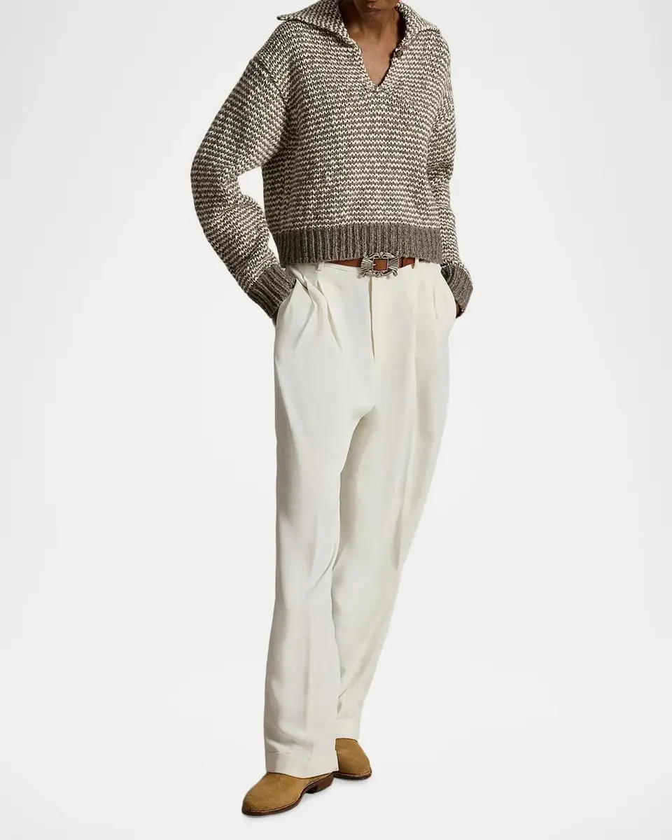 Polo Ralph Lauren Striped Cotton-Blend Sweater | Thumbnail 2 Polo Ralph Lauren Striped Cotton-Blend Sweater | Thumbnail 2