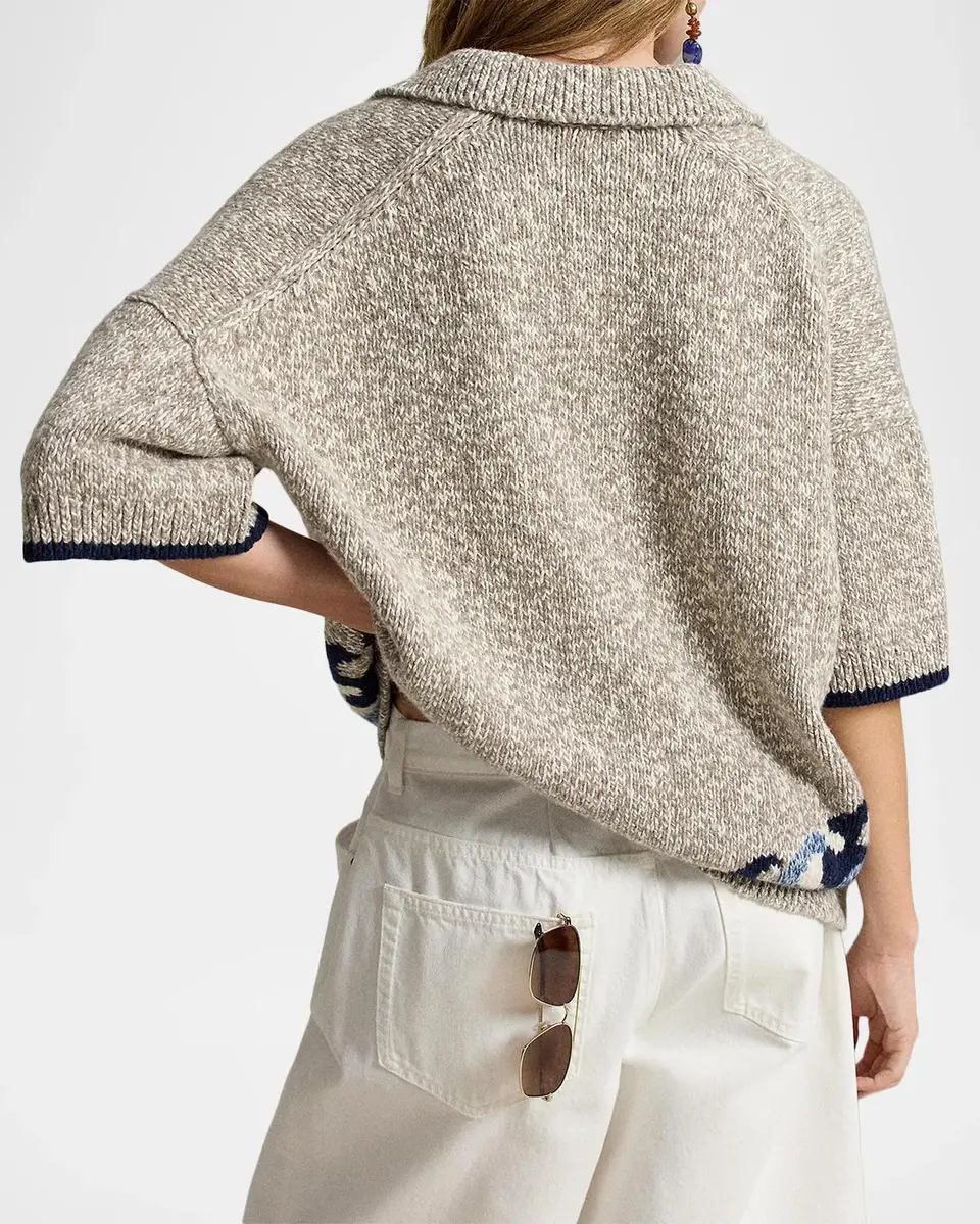 Polo Ralph Lauren Wave-Motif Wool-Blend Sweater | Thumbnail 3 Polo Ralph Lauren Wave-Motif Wool-Blend Sweater | Thumbnail 3