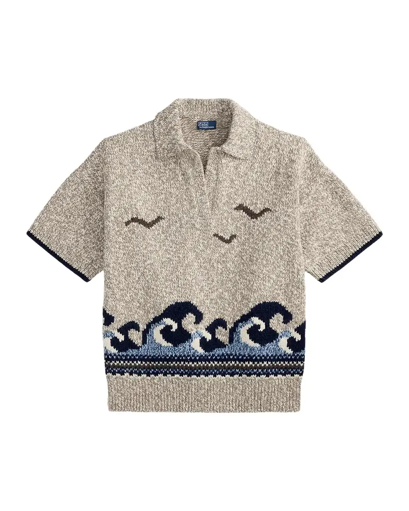 Wave-Motif Wool-Blend Sweater Wave-Motif Wool-Blend Sweater