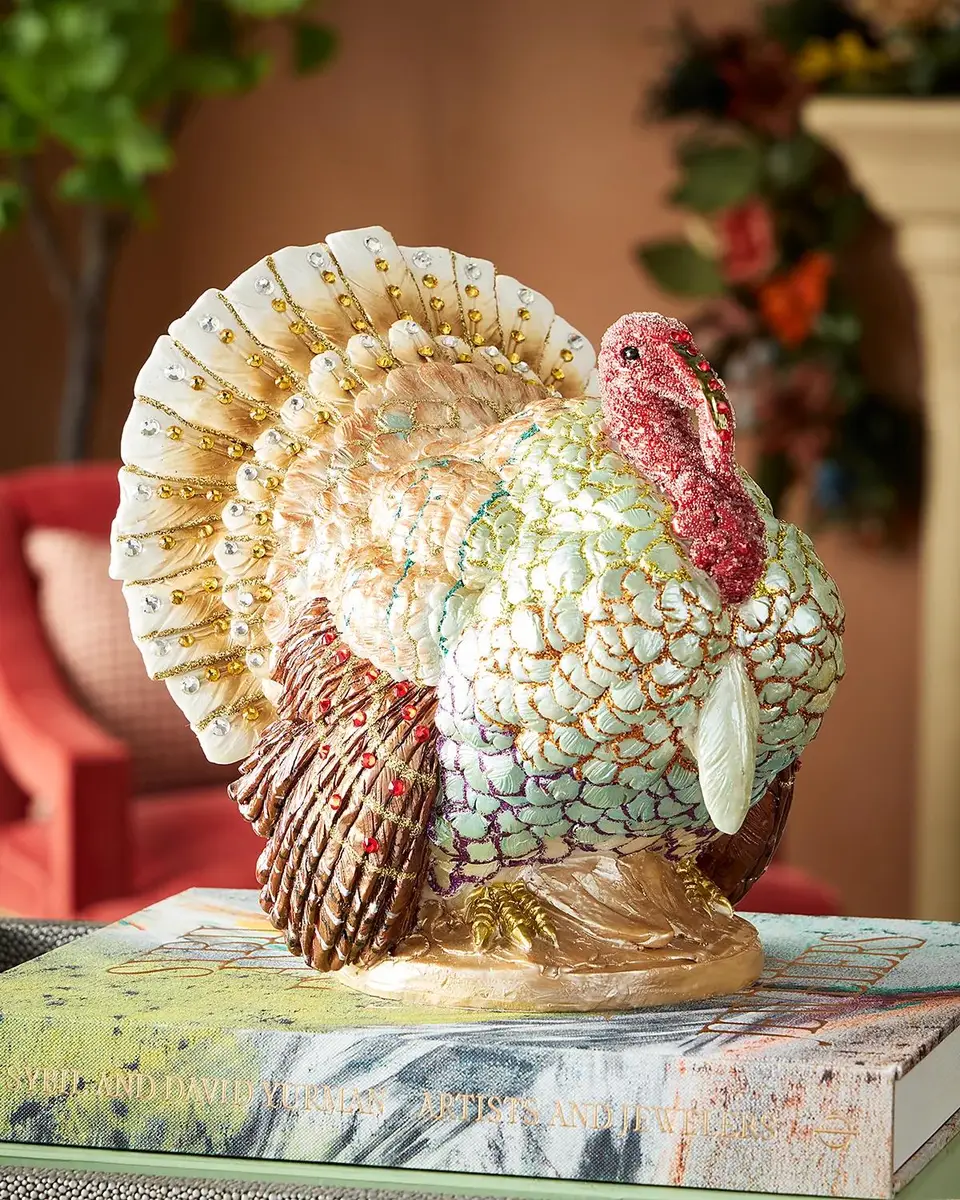 Sweet Savannah Medium Jeweled Turkey Thanksgiving Decor
