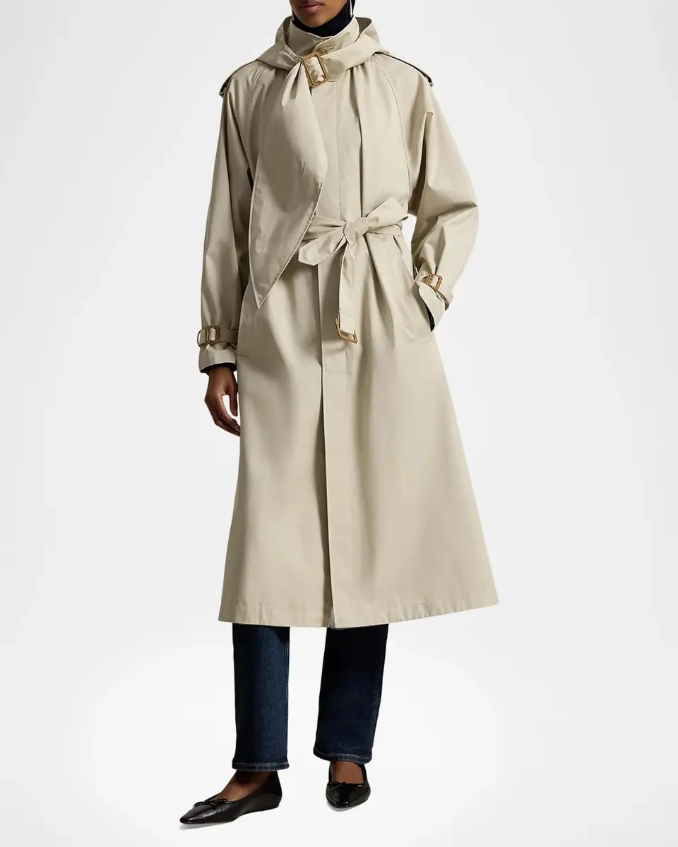 Polo Ralph Lauren Buckled-Scarf Hooded Trench Coat | Thumbnail 4 Polo Ralph Lauren Buckled-Scarf Hooded Trench Coat | Thumbnail 4