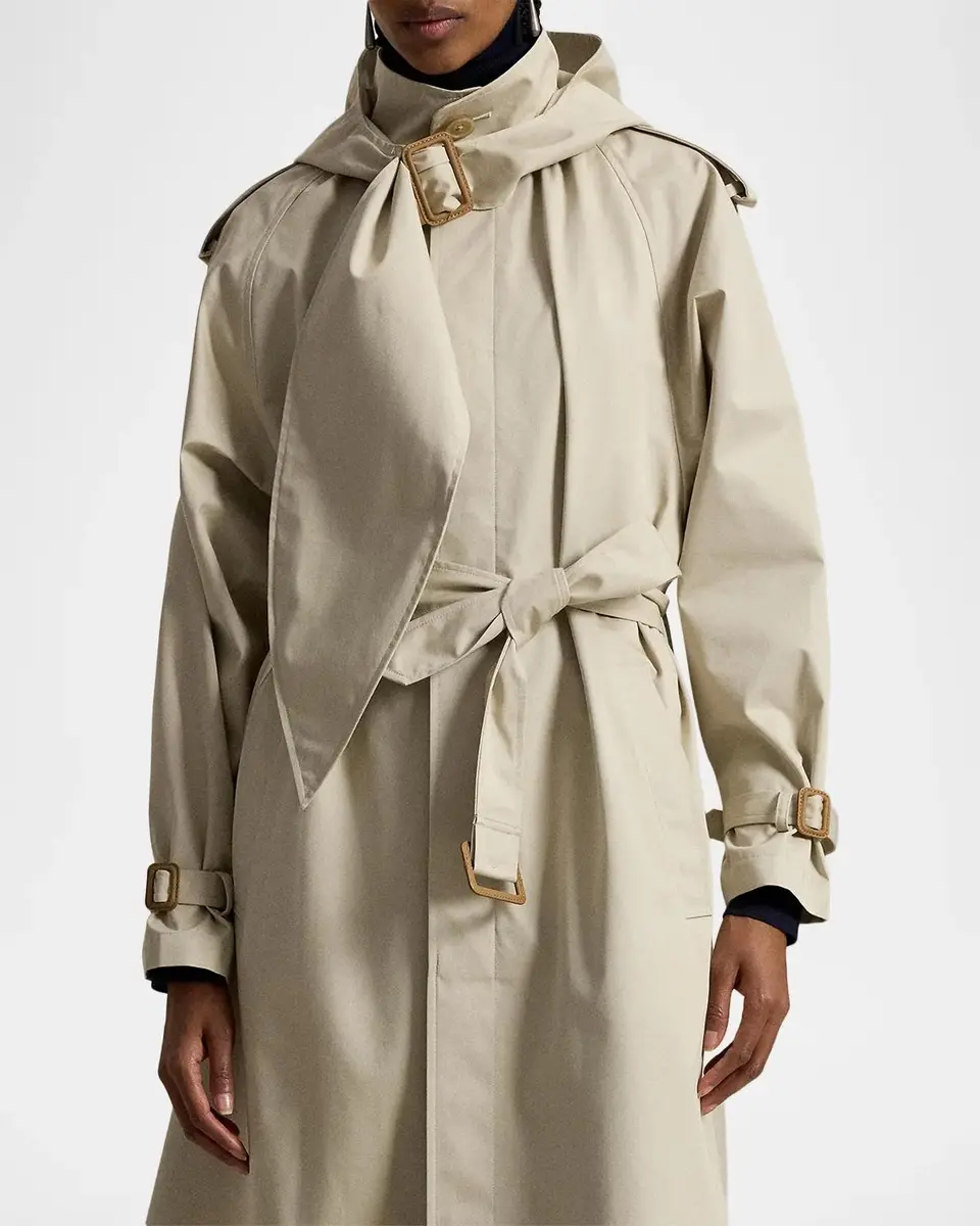 Polo Ralph Lauren Buckled-Scarf Hooded Trench Coat | Thumbnail 5 Polo Ralph Lauren Buckled-Scarf Hooded Trench Coat | Thumbnail 5