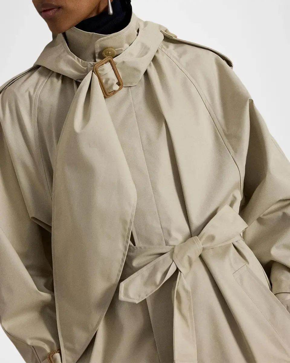 Polo Ralph Lauren Buckled-Scarf Hooded Trench Coat | Thumbnail 6 Polo Ralph Lauren Buckled-Scarf Hooded Trench Coat | Thumbnail 6