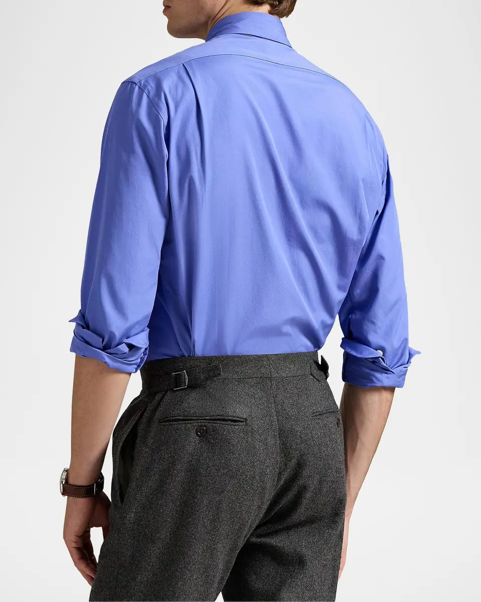 Polo Ralph Lauren Men's Cotton Embroidered-Pony Button-Front Shirt | Thumbnail 3