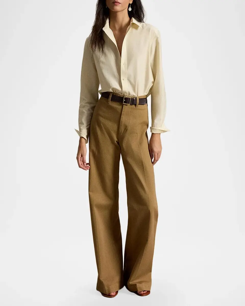 Polo Ralph Lauren Relaxed Fit Cotton-Silk Shirt | Thumbnail 2 Polo Ralph Lauren Relaxed Fit Cotton-Silk Shirt | Thumbnail 2