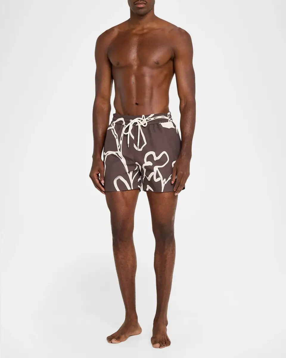 Frescobol Carioca Men's Rio Flor Swim Trunks | Thumbnail 2 Frescobol Carioca Men's Rio Flor Swim Trunks | Thumbnail 2