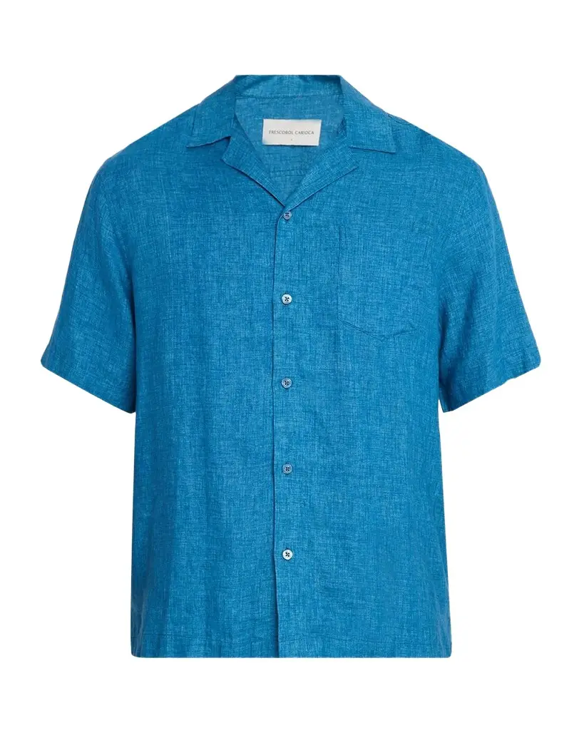 Frescobol Carioca Men's Angelo Linen Short-Sleeve Shirt