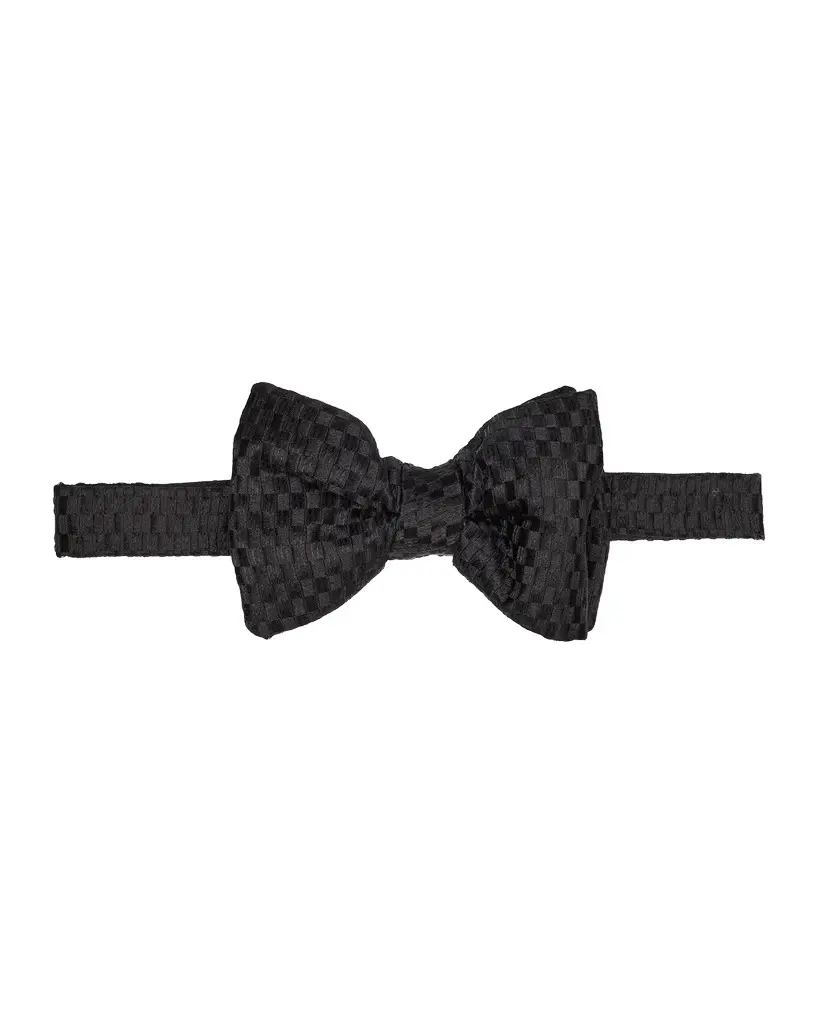 Tom Ford Men's Woven Check Silk Bow Tie