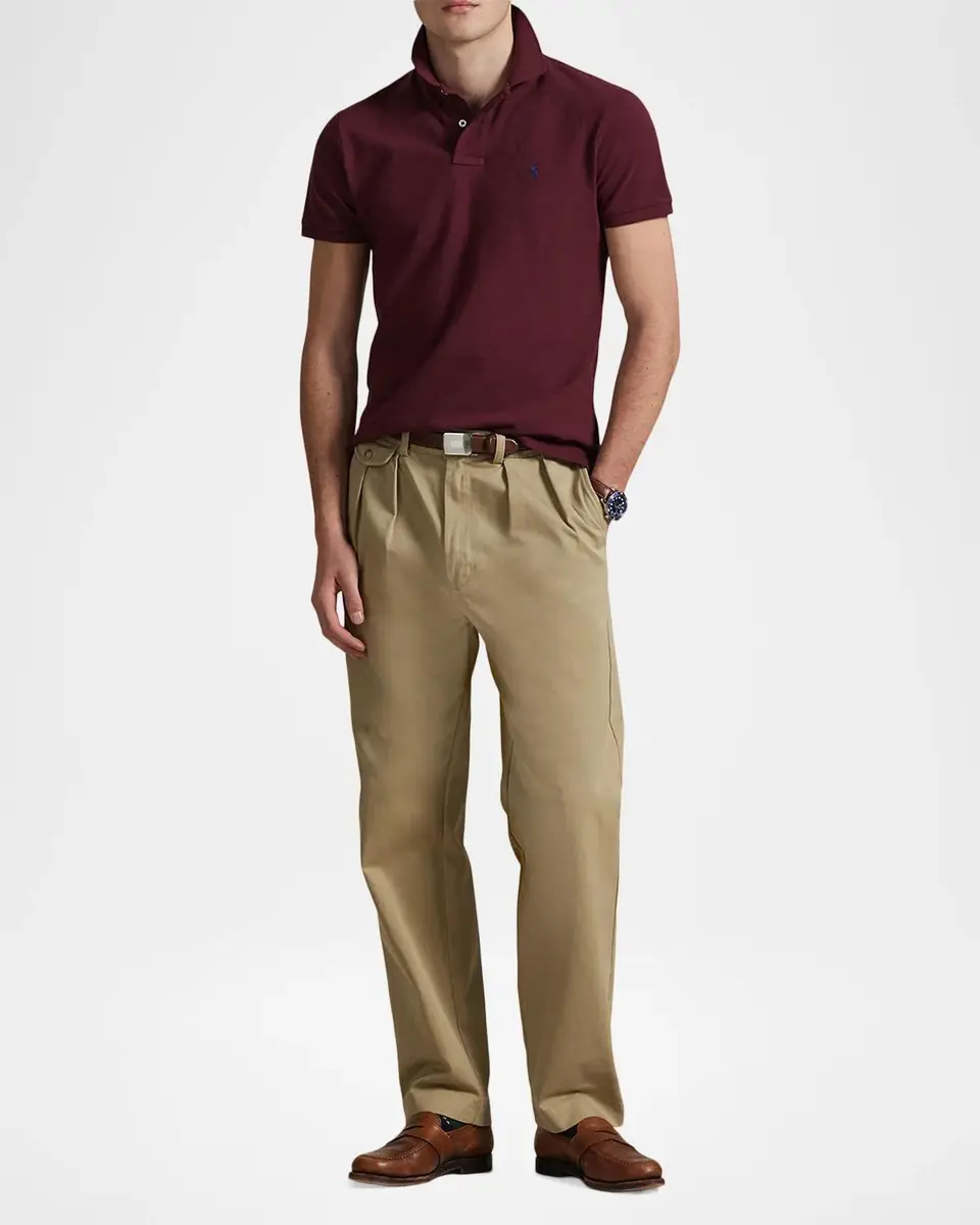 Polo Ralph Lauren Men's The Iconic Custom Slim Fit Mesh Polo Shirt | Thumbnail 2 Polo Ralph Lauren Men's The Iconic Custom Slim Fit Mesh Polo Shirt | Thumbnail 2