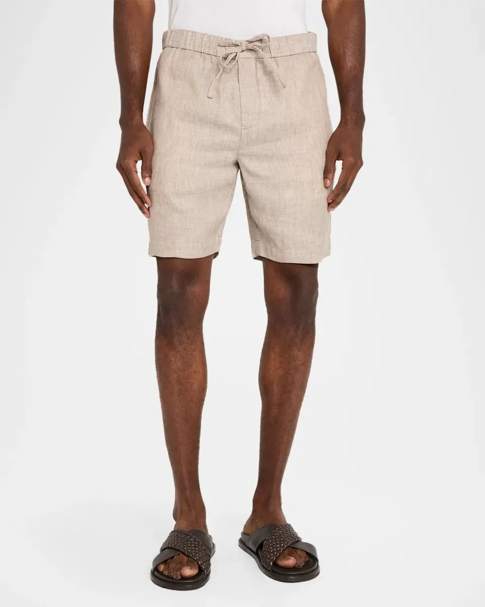 Frescobol Carioca Men's Felipe Linen & Cotton Drawstring Shorts | Thumbnail 4 Frescobol Carioca Men's Felipe Linen & Cotton Drawstring Shorts | Thumbnail 4