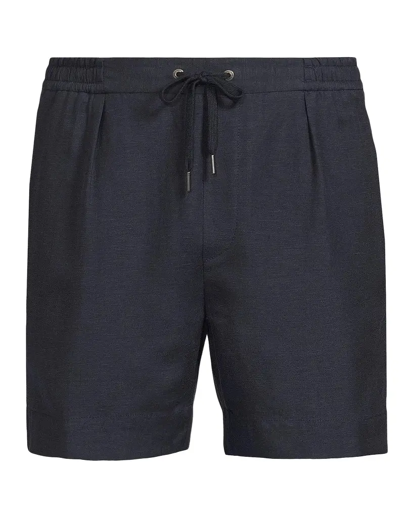 Polo Ralph Lauren Men's Hand-Tailored Pleated Silk-Linen Shorts