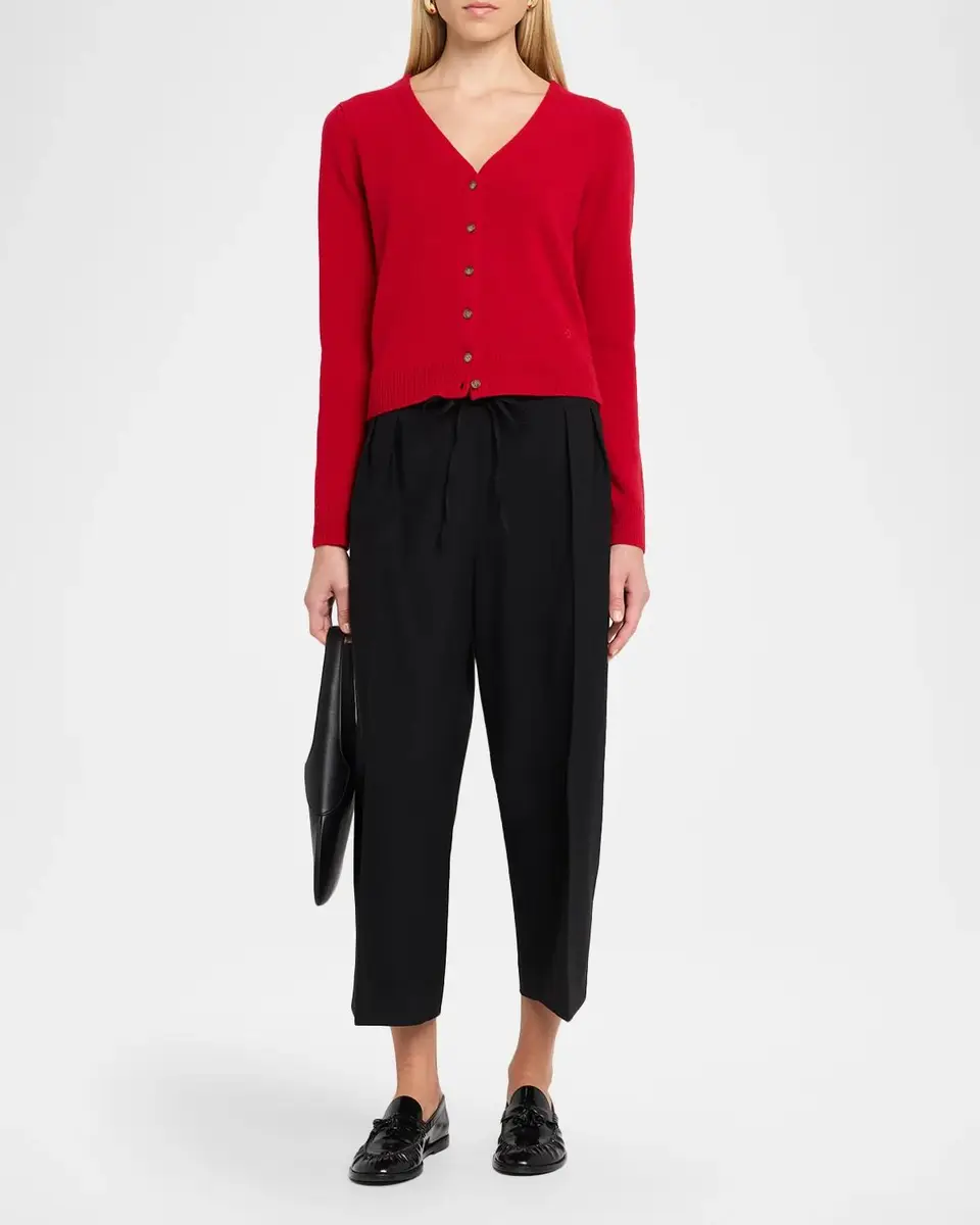 Maria McManus Drawstring Pleated Straight-Leg Crop Trousers | Thumbnail 2