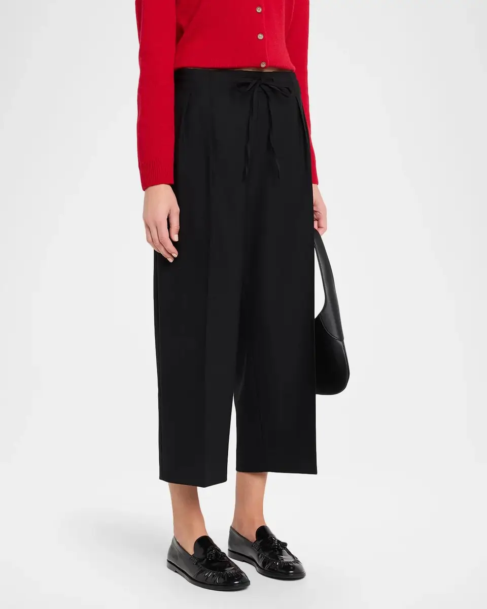 Maria McManus Drawstring Pleated Straight-Leg Crop Trousers | Thumbnail 4