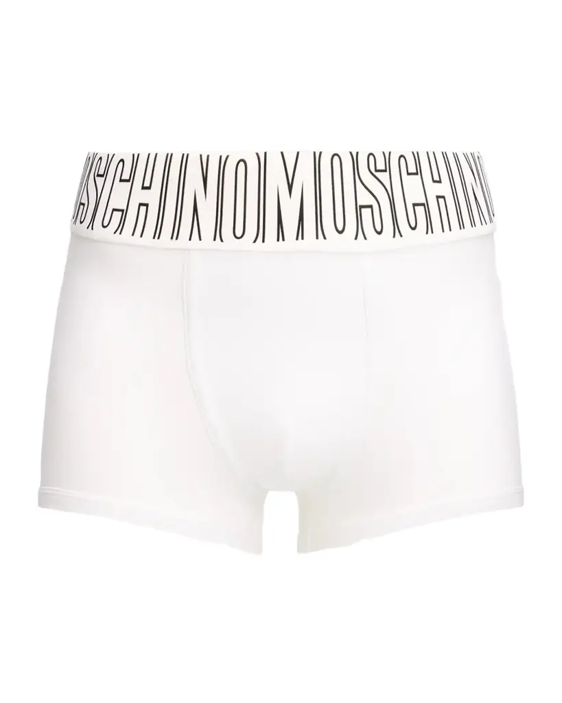 MOSCHINO Men's Rubber Logo Stretch-Cotton Boxer Briefs