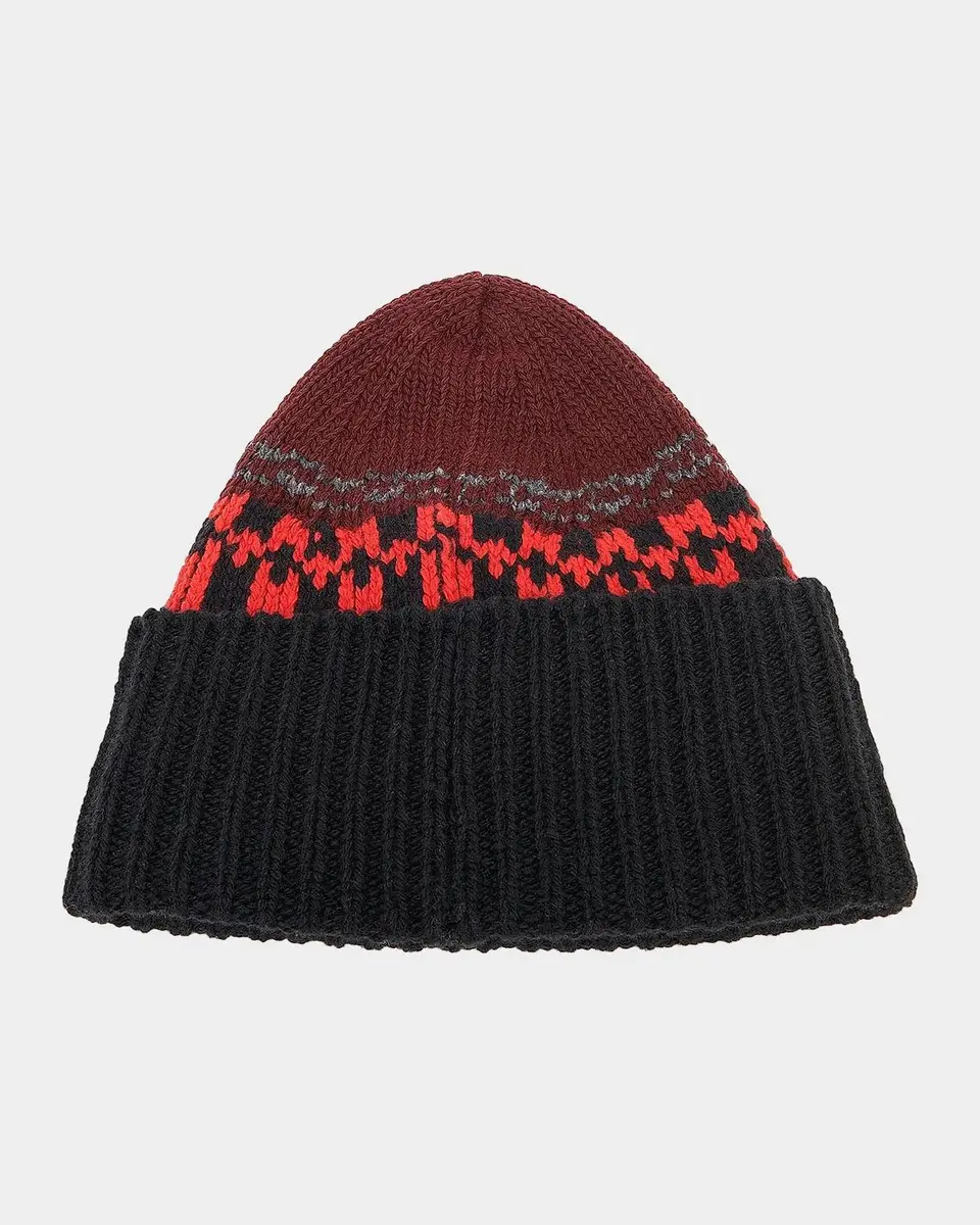 Marni Men's Logo-Knit Jacquard Wool Beanie | Thumbnail 2 Marni Men's Logo-Knit Jacquard Wool Beanie | Thumbnail 2