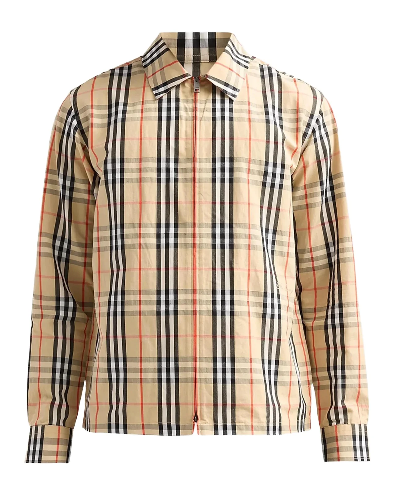 Burberry Men's Ollie Check Cotton-Linen Overshirt