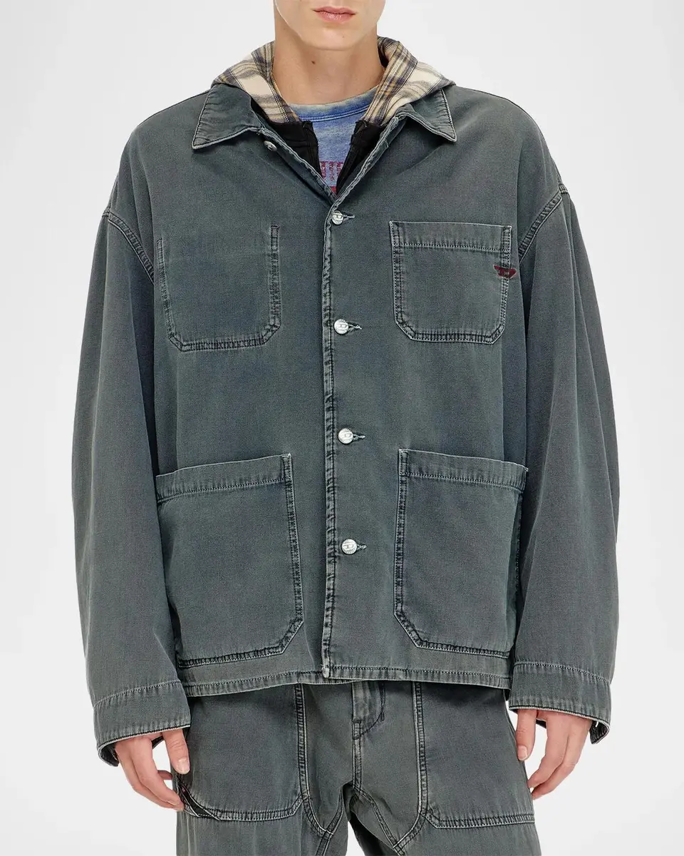 Diesel Men's Stack Cotton Utility Jacket | Thumbnail 4