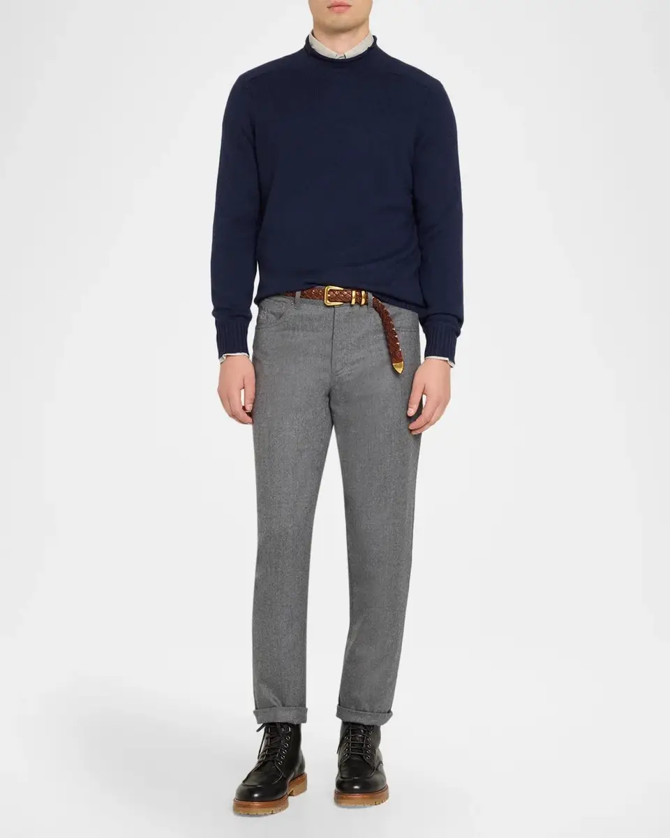 Brunello Cucinelli Men's Cashmere Utility Shirt | Thumbnail 2 Brunello Cucinelli Men's Cashmere Utility Shirt | Thumbnail 2