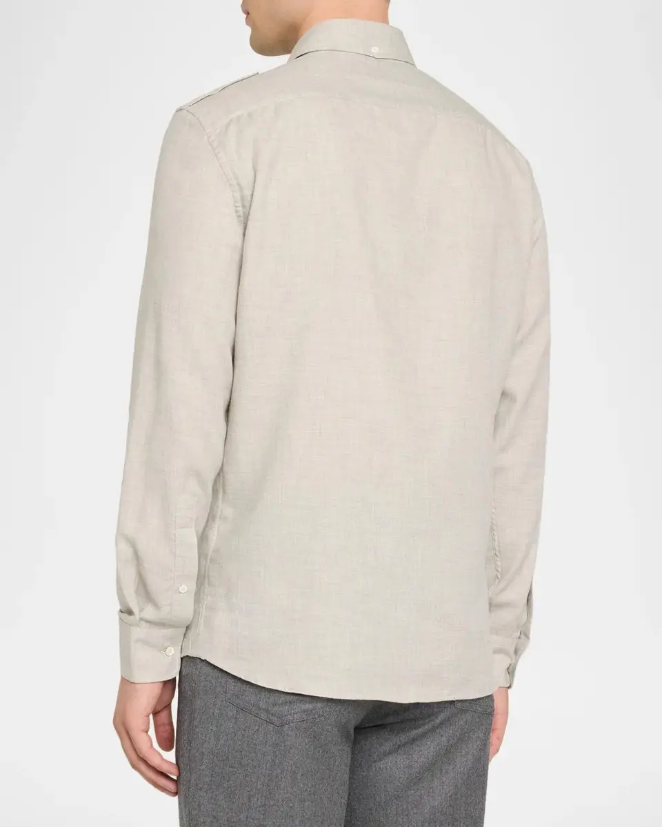 Brunello Cucinelli Men's Cashmere Utility Shirt | Thumbnail 3 Brunello Cucinelli Men's Cashmere Utility Shirt | Thumbnail 3