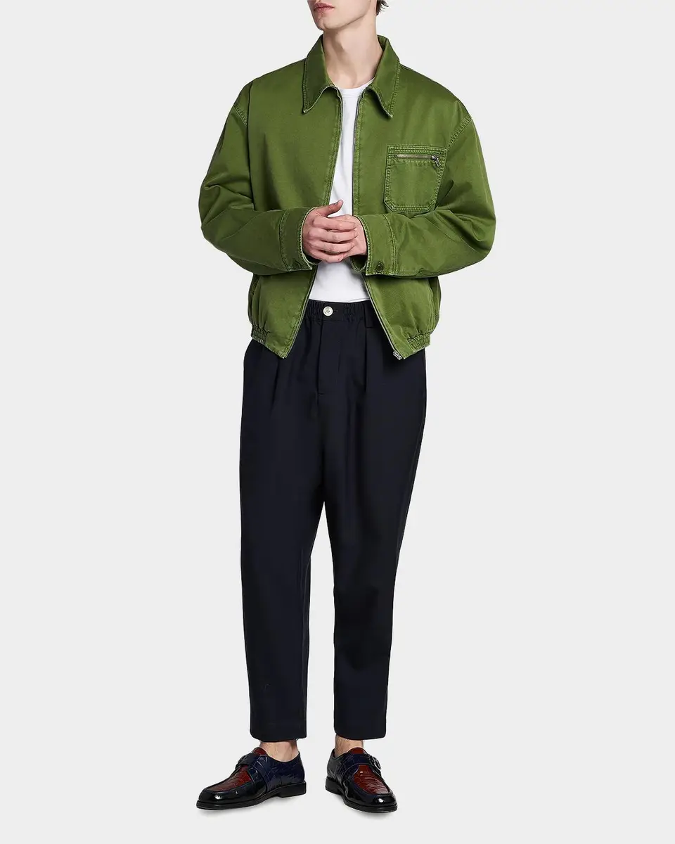Marni Men's Cotton Full-Zip Blouson Jacket | Thumbnail 2 Marni Men's Cotton Full-Zip Blouson Jacket | Thumbnail 2