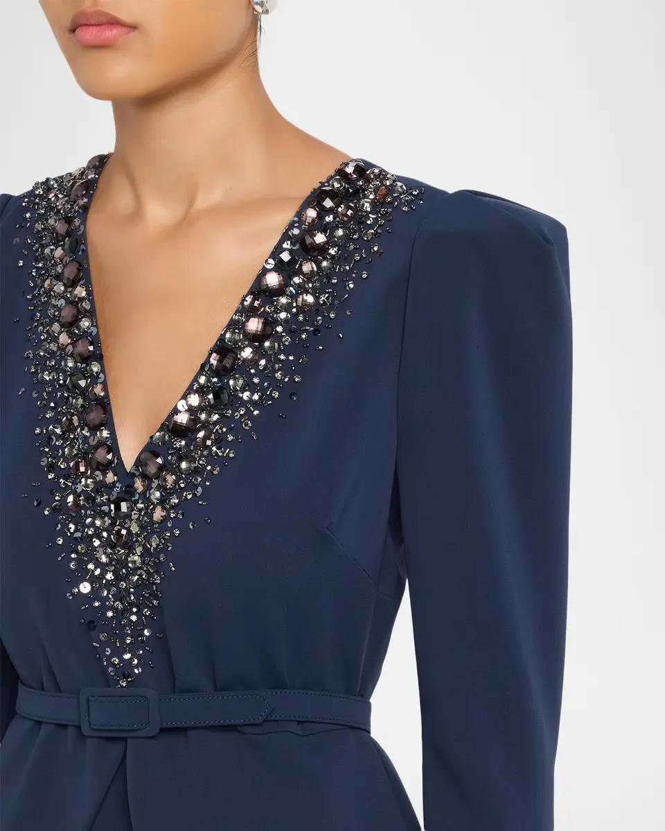 BADGLEY MISCHKA Crystal-Embellished Column Gown | Thumbnail 5 BADGLEY MISCHKA Crystal-Embellished Column Gown | Thumbnail 5