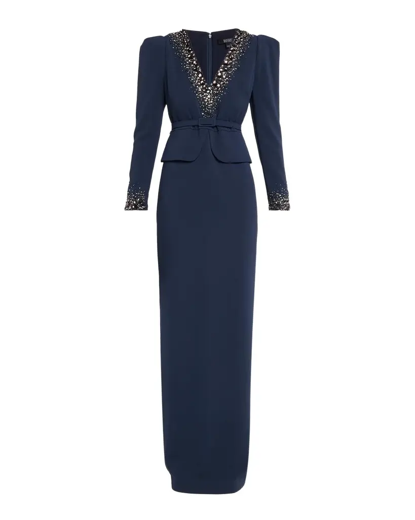 Crystal-Embellished Column Gown Crystal-Embellished Column Gown