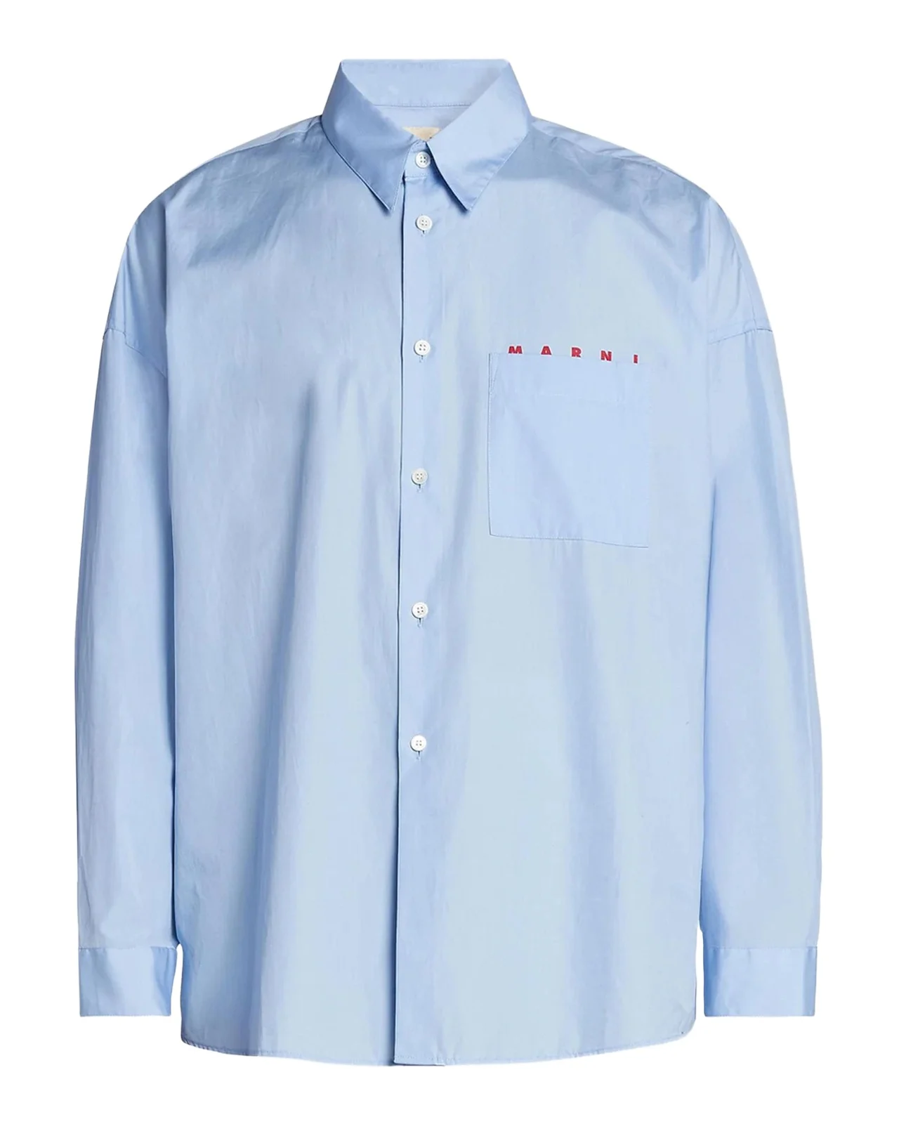 Marni Men's Logo Cotton Poplin Shirt