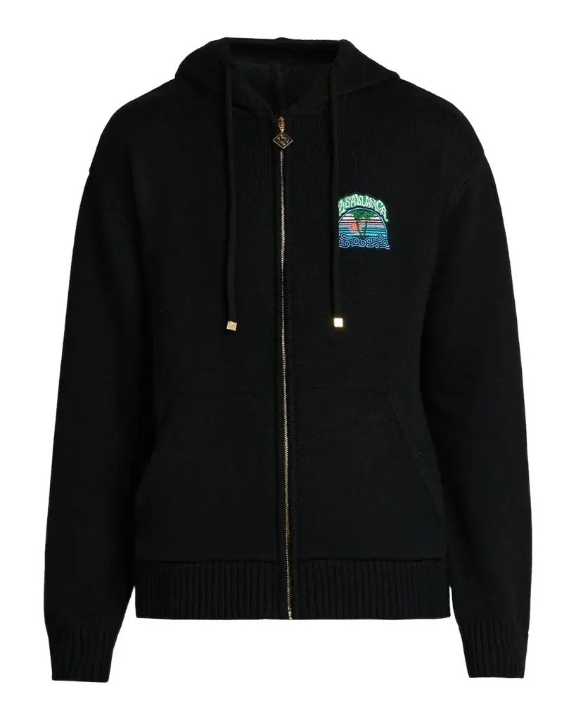 Casablanca Men's Palm Tree Cotton Full-Zip Hoodie