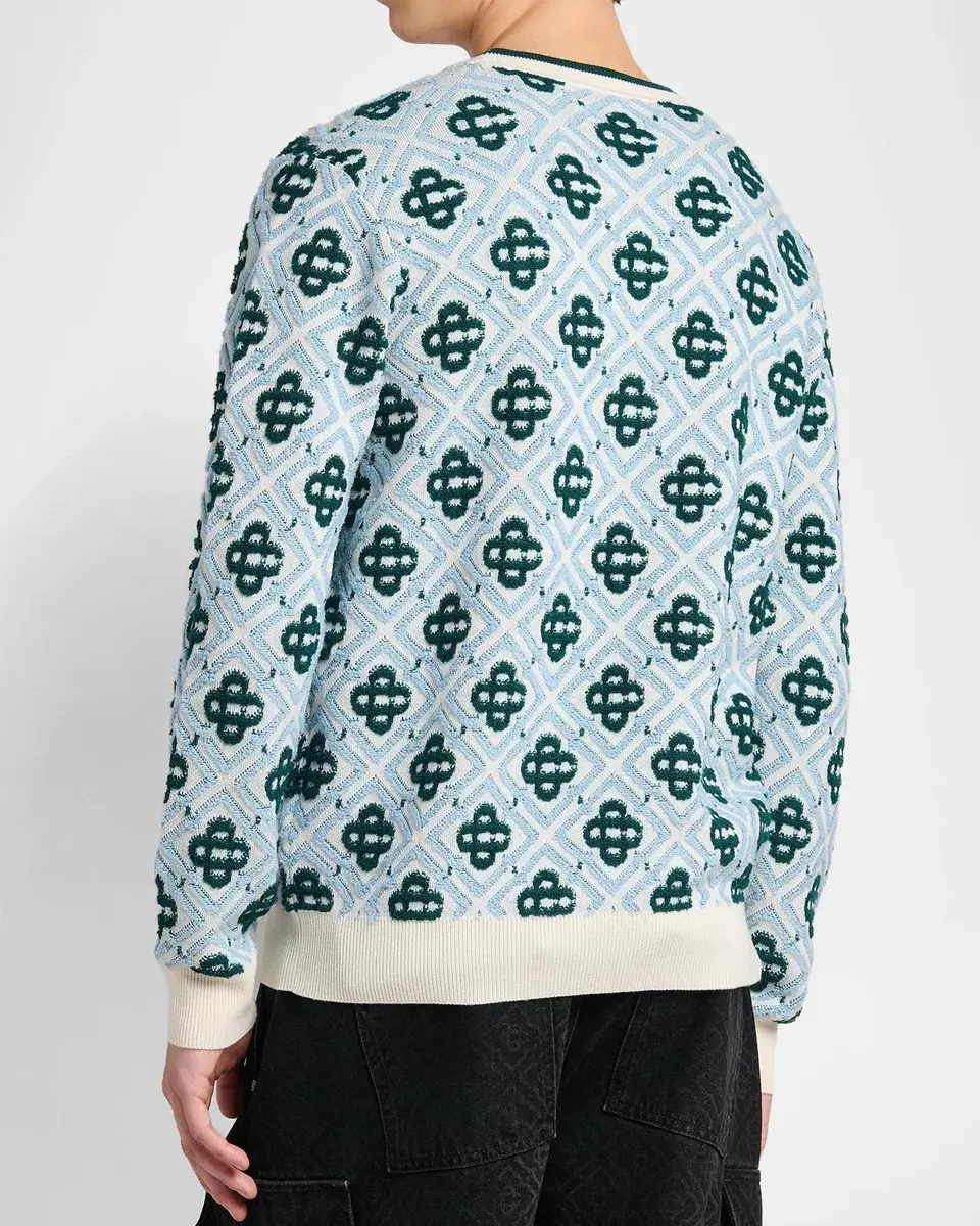 Casablanca Men's Monogram Wool Crewneck Sweater | Thumbnail 3