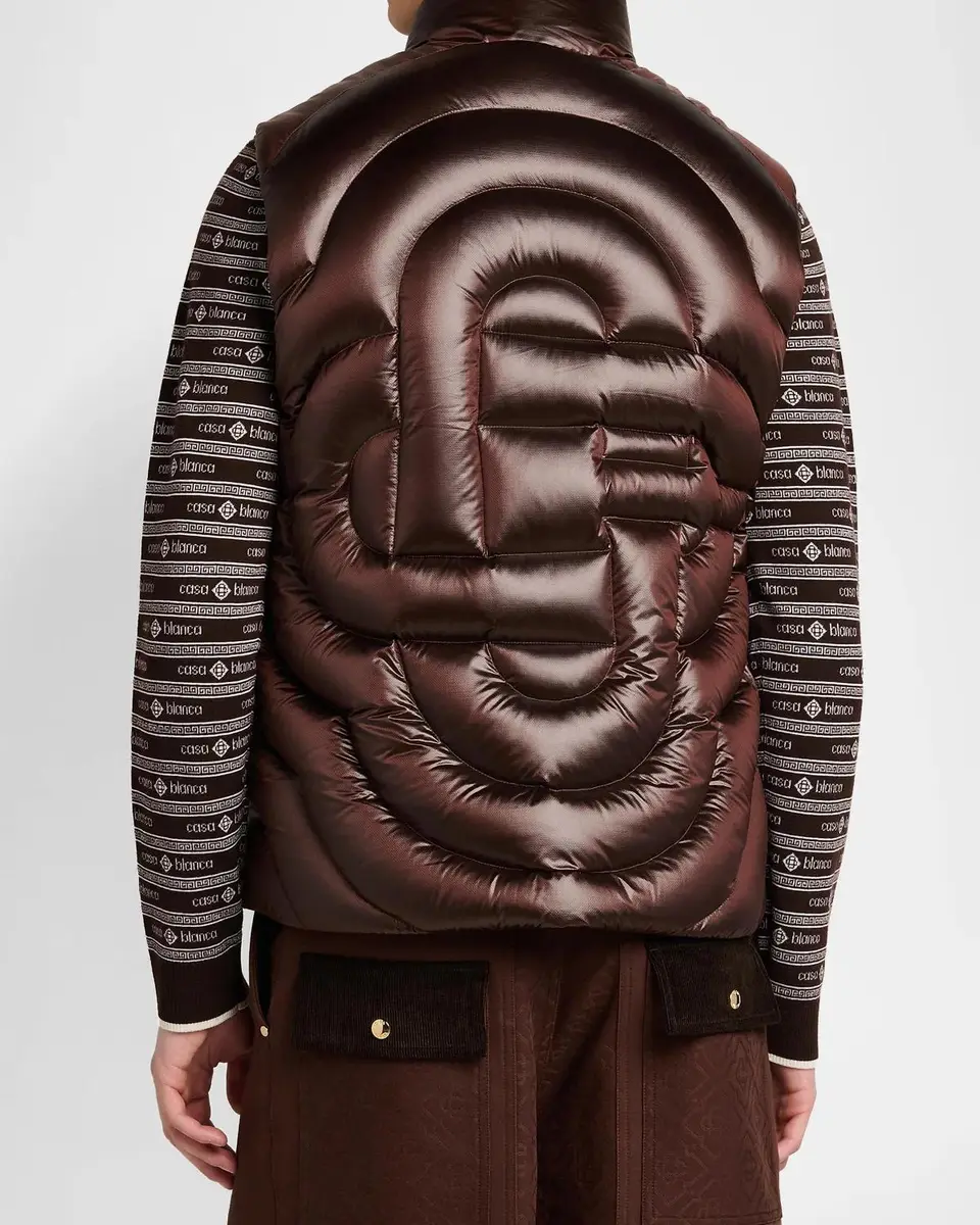 Casablanca Men's Quilted Nylon Puffer Vest | Thumbnail 3 Casablanca Men's Quilted Nylon Puffer Vest | Thumbnail 3