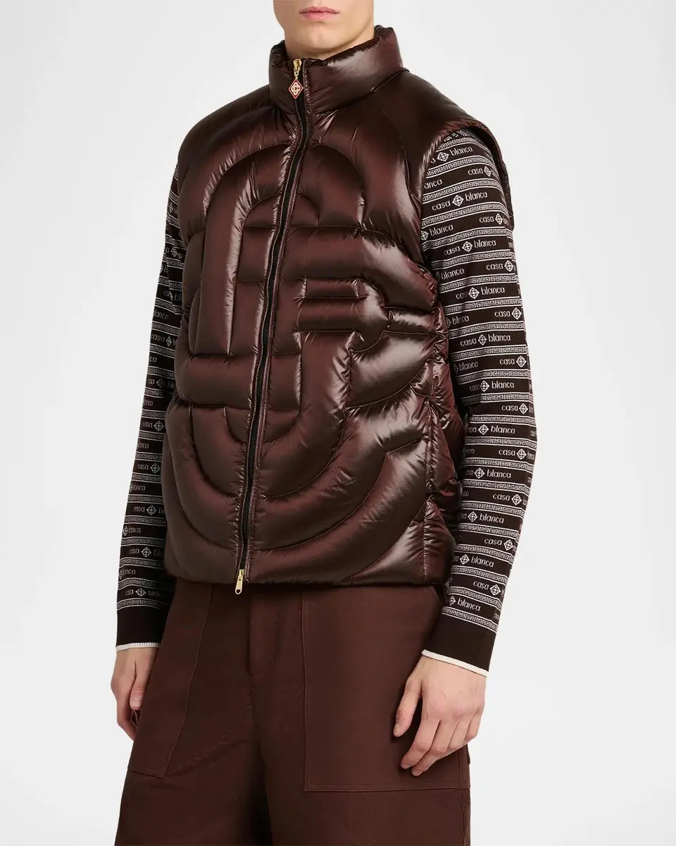 Casablanca Men's Quilted Nylon Puffer Vest | Thumbnail 4 Casablanca Men's Quilted Nylon Puffer Vest | Thumbnail 4