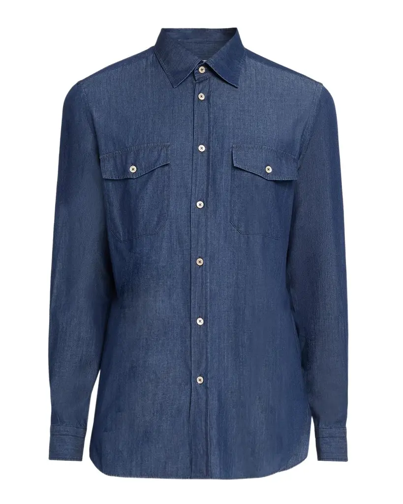 Boglioli Men's Denim Western Shirt