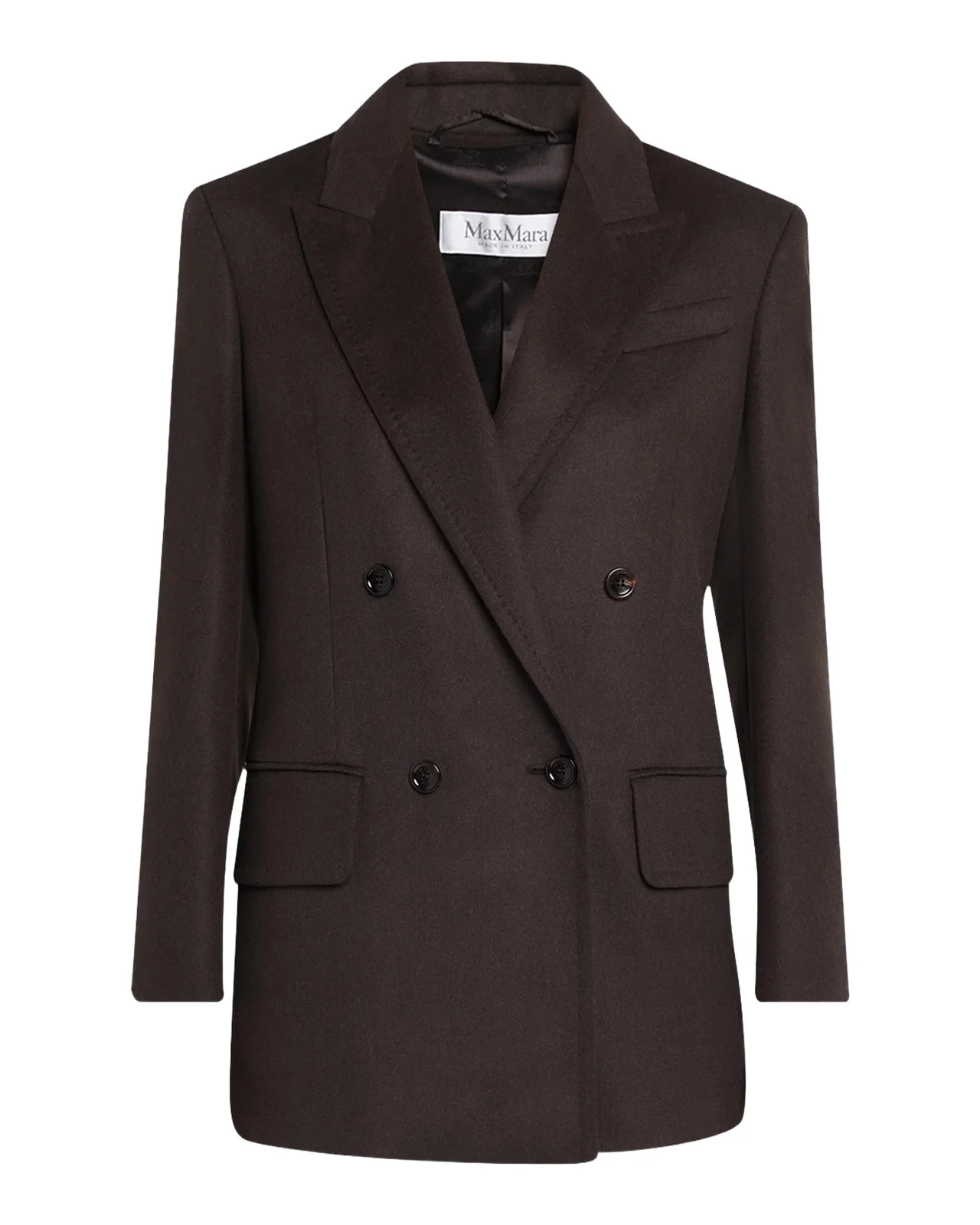 Max Mara Olimpia Brushed Wool Double-Breasted Blazer Jacket