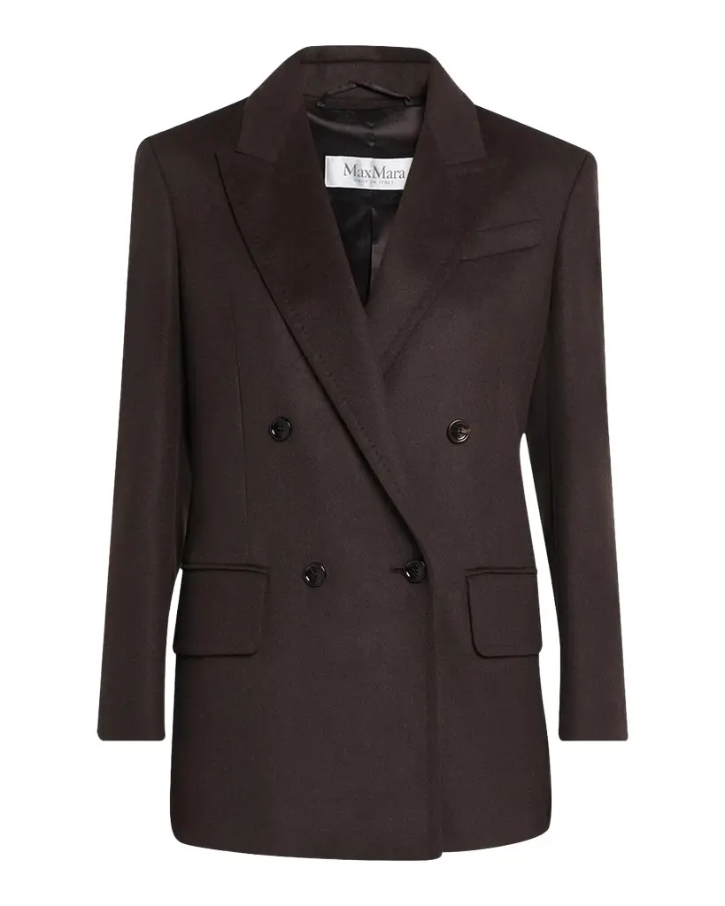 Olimpia Brushed Wool Double-Breasted Blazer Jacket Olimpia Brushed Wool Double-Breasted Blazer Jacket