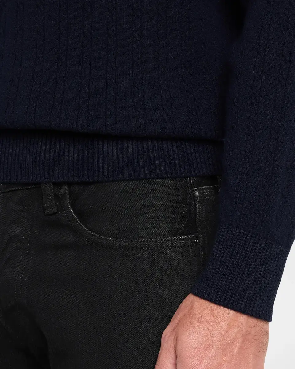dunhill Men's 14GG Cashmere Cable Crewneck Sweater | Thumbnail 5
