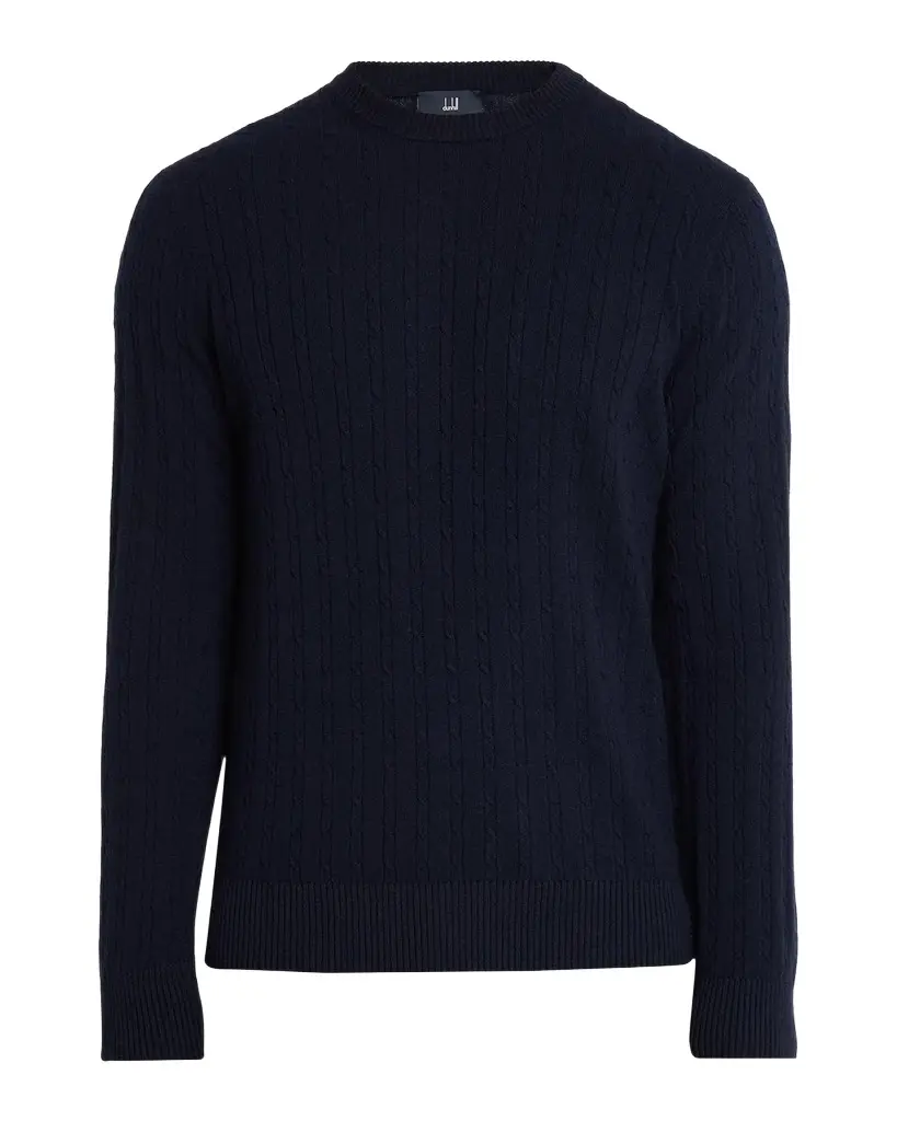 Men's 14GG Cashmere Cable Crewneck Sweater Men's 14GG Cashmere Cable Crewneck Sweater