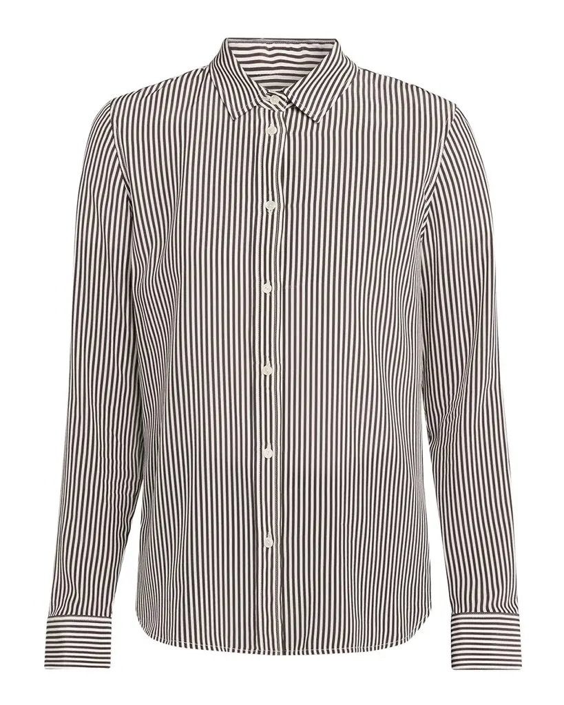 Nili Lotan Spotted Silk Button-Down Blouse