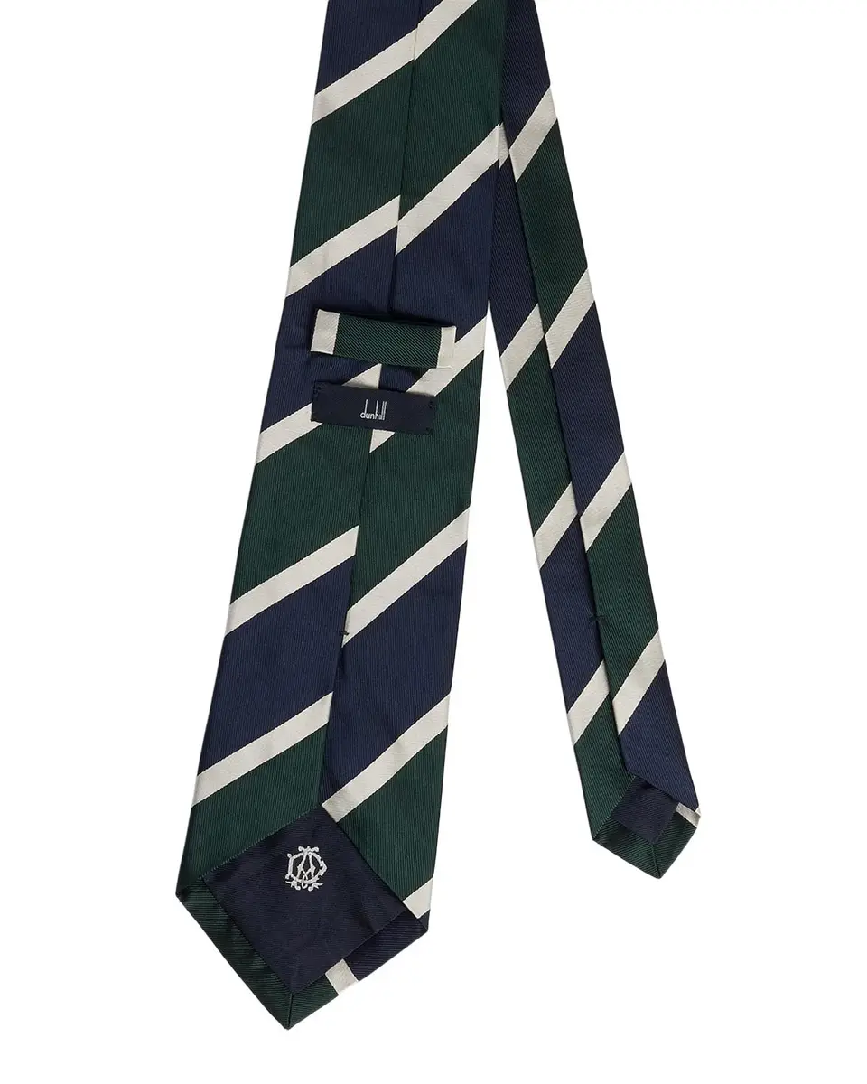 dunhill Men's Silk Regimental Stripe Tie | Thumbnail 4 dunhill Men's Silk Regimental Stripe Tie | Thumbnail 4