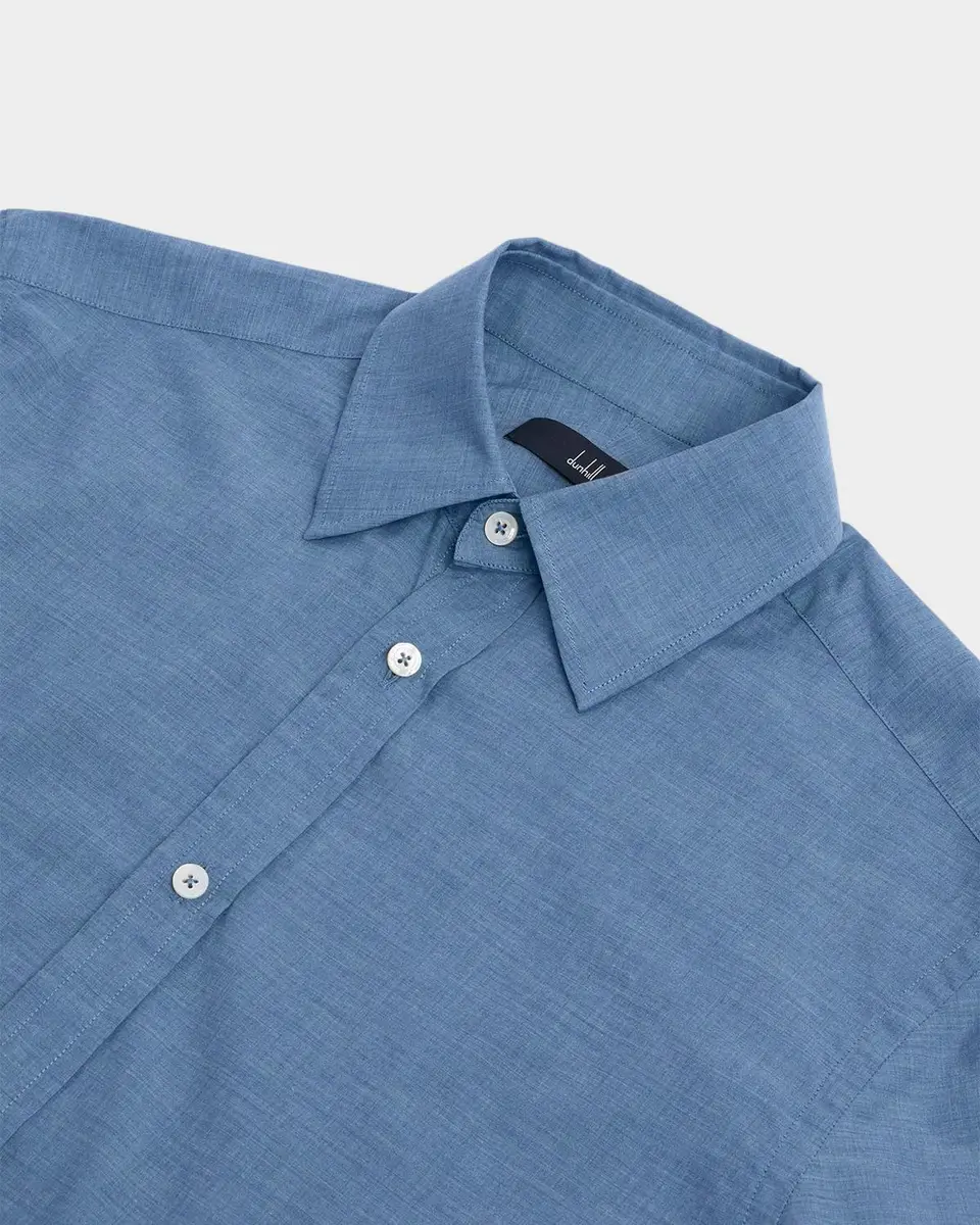 dunhill Men's Cotton Chambray Dress Shirt | Thumbnail 2 dunhill Men's Cotton Chambray Dress Shirt | Thumbnail 2