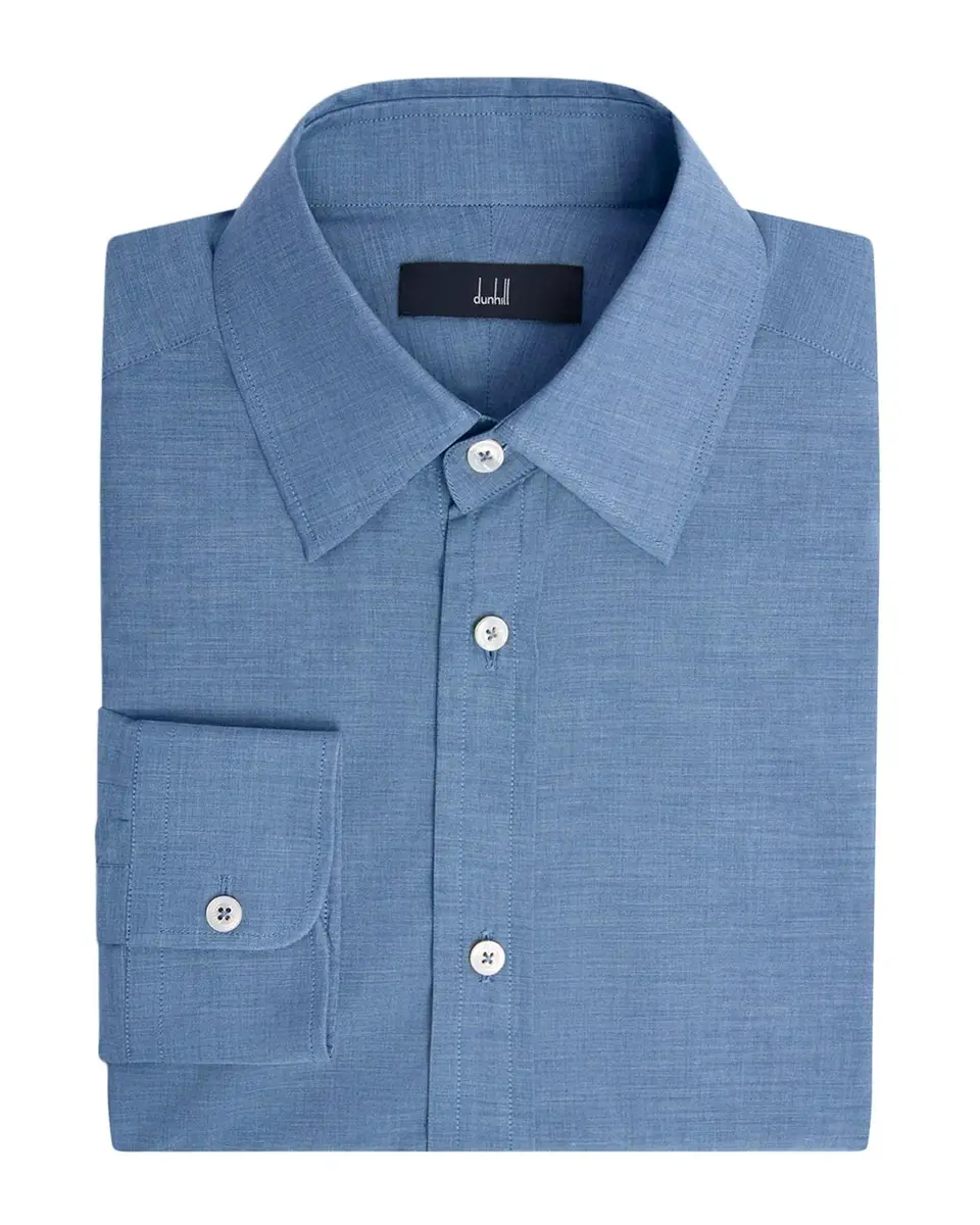 dunhill Men's Cotton Chambray Dress Shirt | Thumbnail 3 dunhill Men's Cotton Chambray Dress Shirt | Thumbnail 3