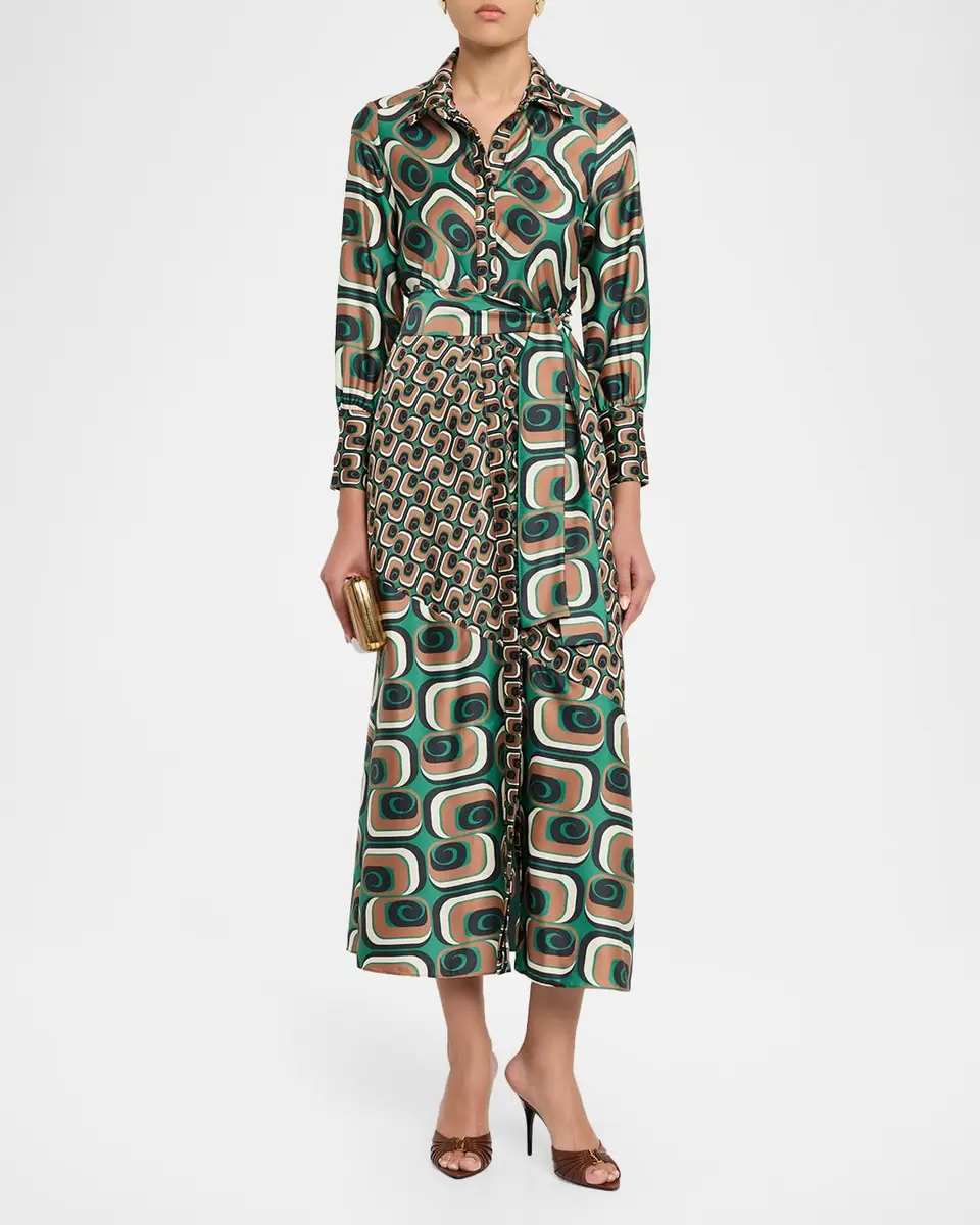 Misa Los Angeles Stevie Belted Satin Midi Shirtdress | Thumbnail 2 Misa Los Angeles Stevie Belted Satin Midi Shirtdress | Thumbnail 2