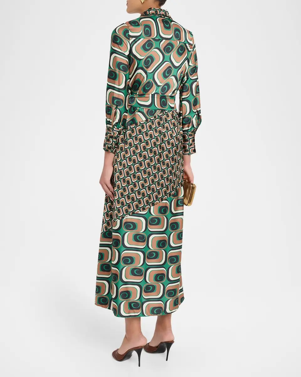 Misa Los Angeles Stevie Belted Satin Midi Shirtdress | Thumbnail 3 Misa Los Angeles Stevie Belted Satin Midi Shirtdress | Thumbnail 3