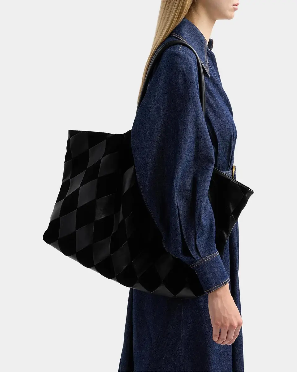 Zimmermann Cloud 91 Suede & Leather Checkerboard Shopper | Thumbnail 2 Zimmermann Cloud 91 Suede & Leather Checkerboard Shopper | Thumbnail 2