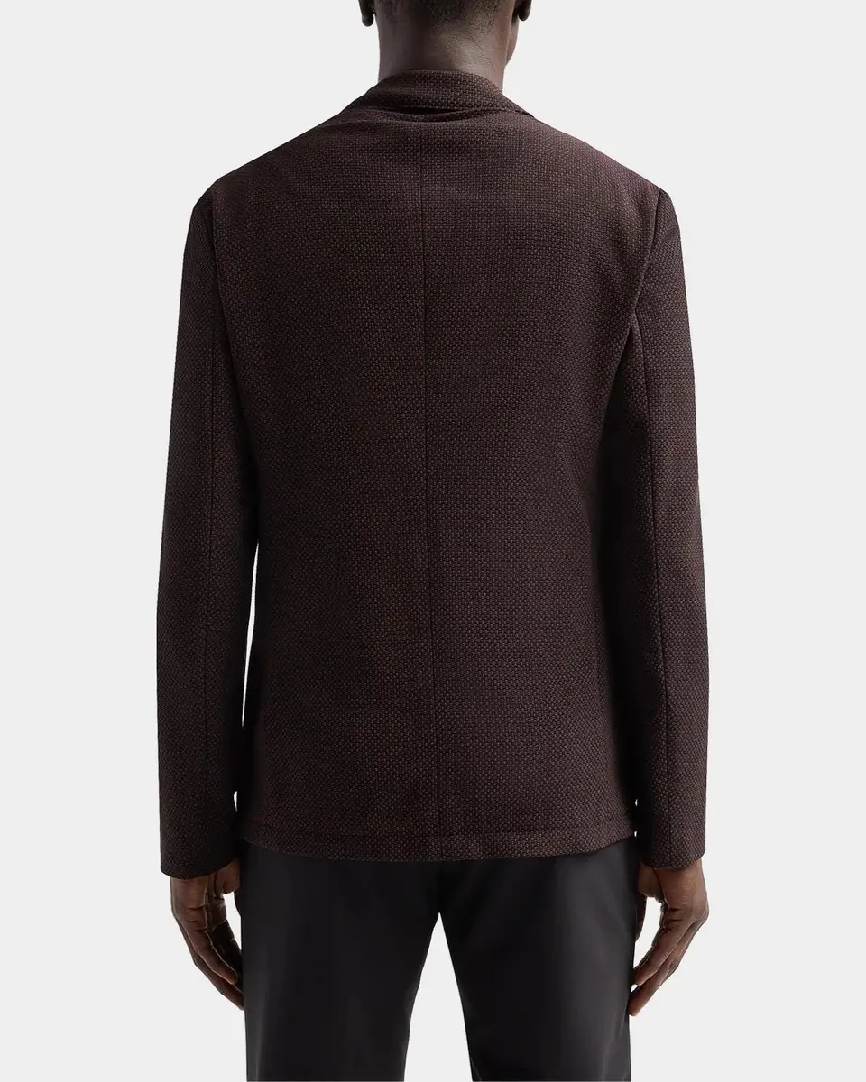 Emporio Armani Square Textured Wool-Blend Soft Jacket | Thumbnail 3