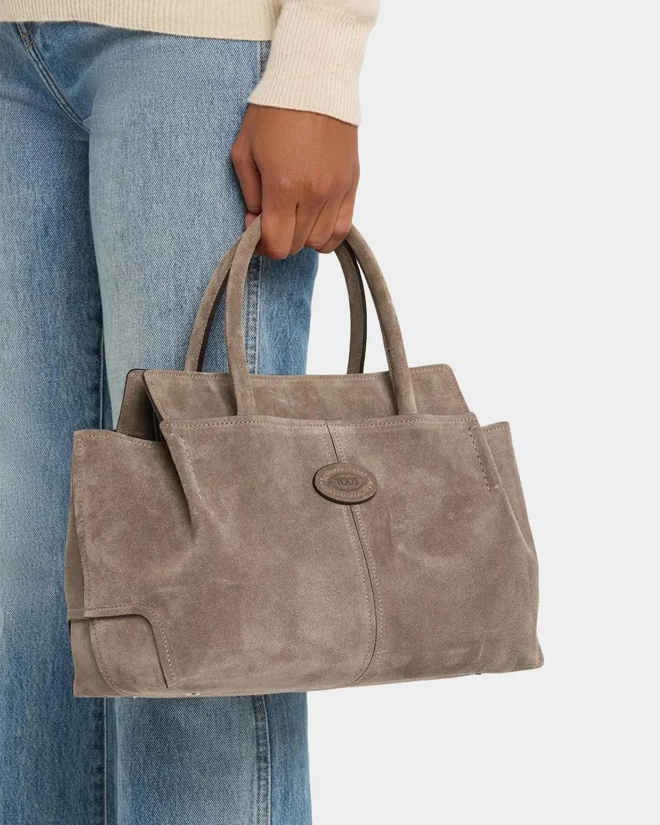 Tod's Small Suede Small Shopper Tote Bag | Thumbnail 2 Tod's Small Suede Small Shopper Tote Bag | Thumbnail 2