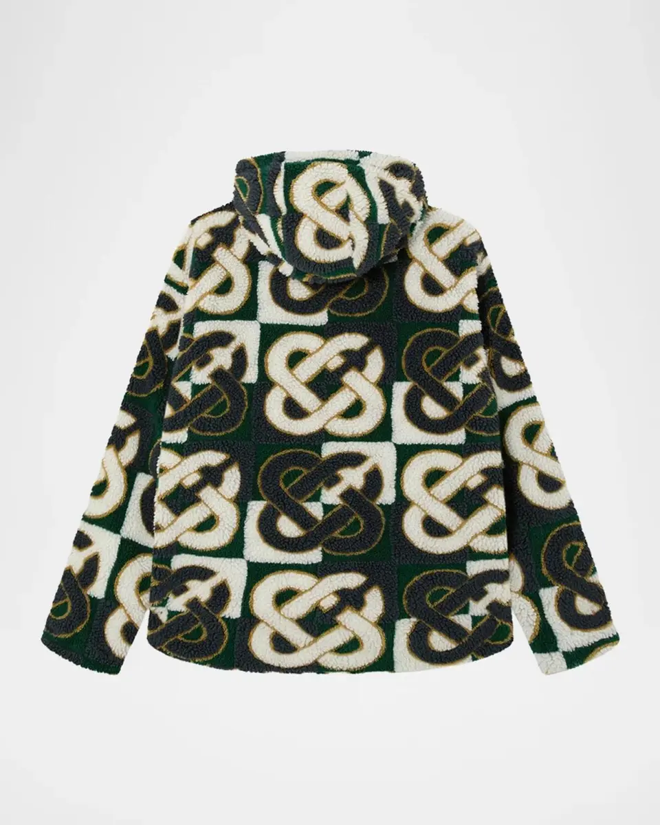 Casablanca Men's Monogram Logo Sherpa Jacket | Thumbnail 2 Casablanca Men's Monogram Logo Sherpa Jacket | Thumbnail 2