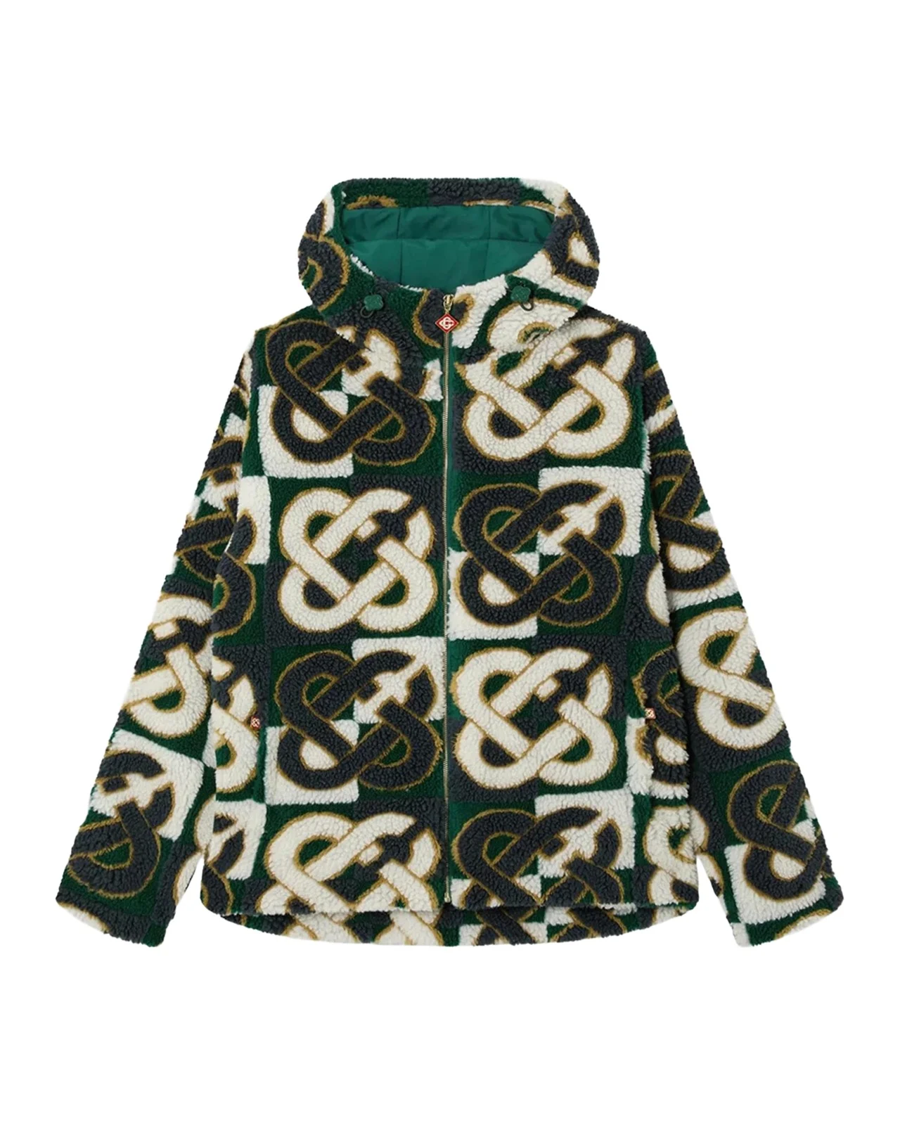 Casablanca Men's Monogram Logo Sherpa Jacket