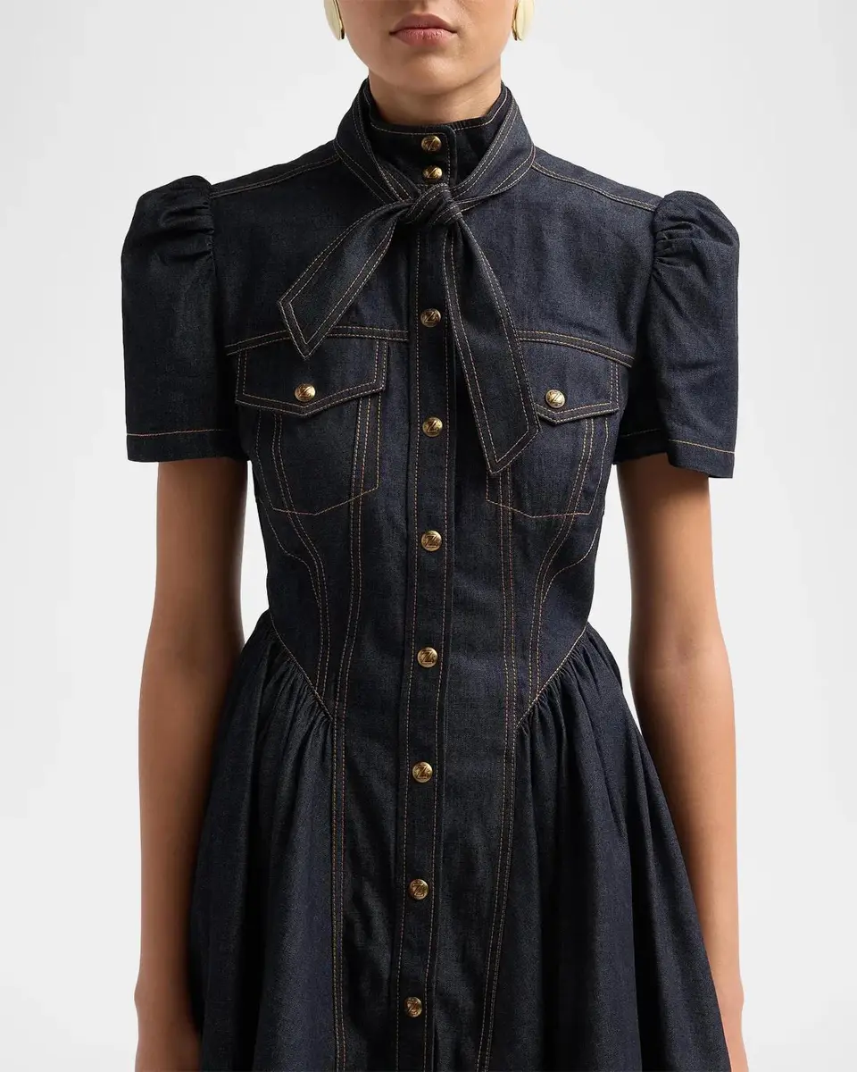 Zimmermann Denim Corset Minidress | Thumbnail 5 Zimmermann Denim Corset Minidress | Thumbnail 5