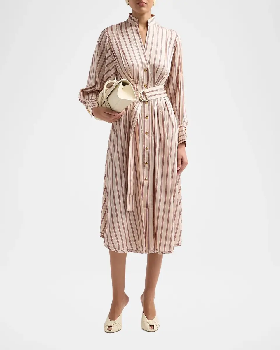Zimmermann Valiant Tuck Midi Shirtdress | Thumbnail 2 Zimmermann Valiant Tuck Midi Shirtdress | Thumbnail 2